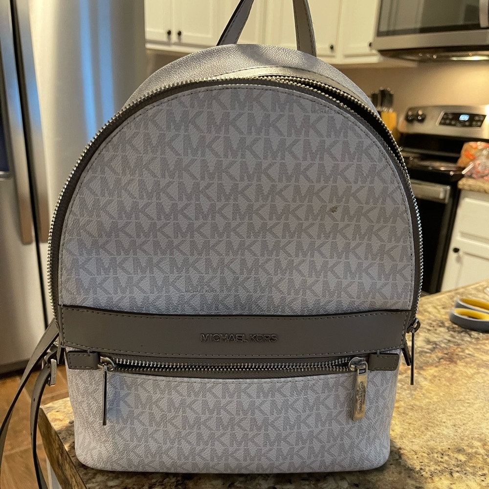 Michael Kors white backpack purse